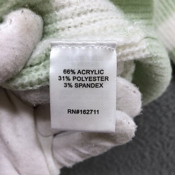 NWT It's Our Time Cardigan Womens M V-neck Pastel Green Striped Button Front - Picture 6 of 10